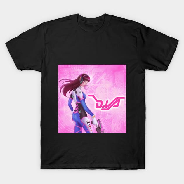 D.VA from Overwatch T-Shirt by LeslieC